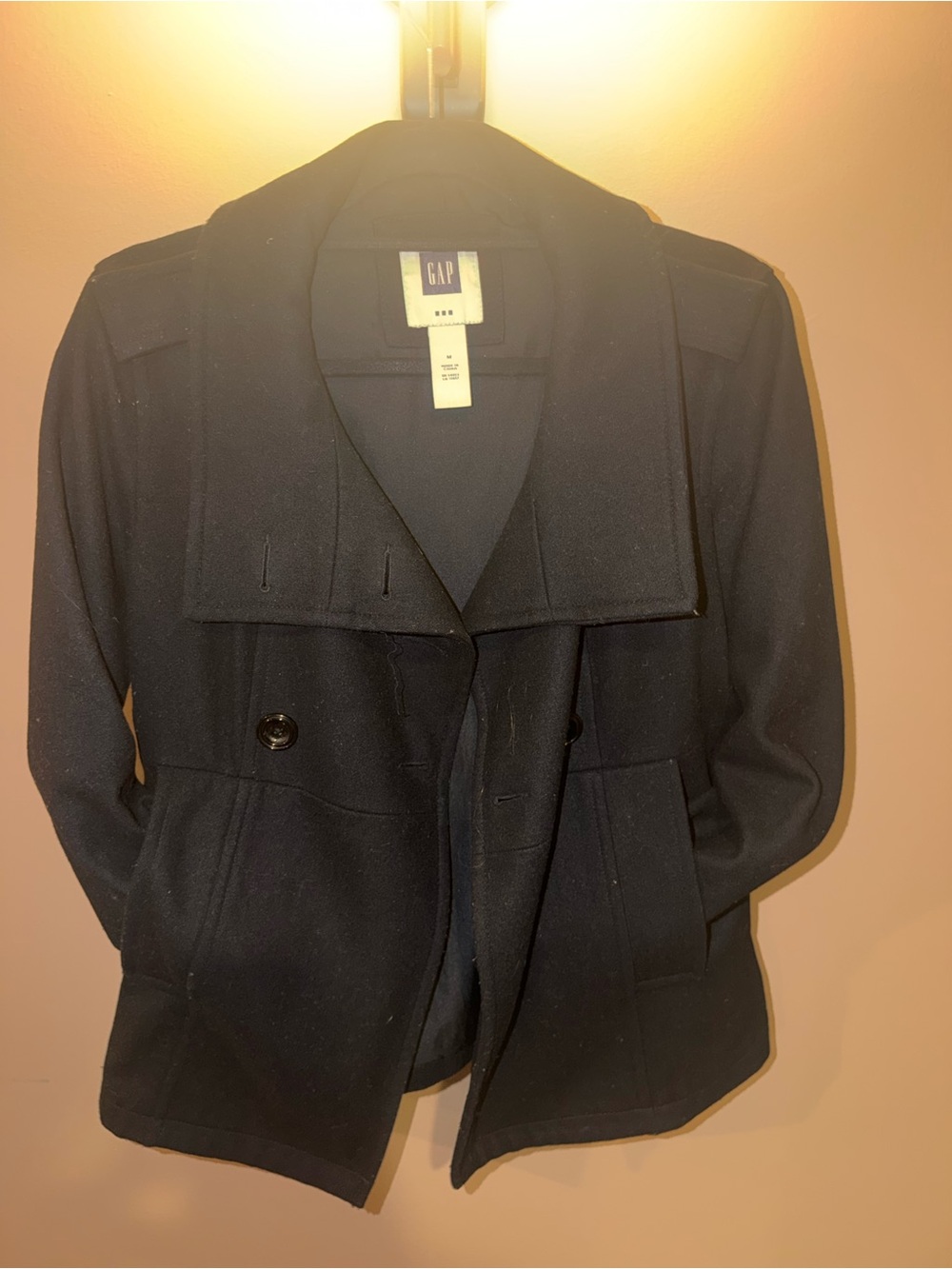 GAP Navy Double-Breasted Pea Coat